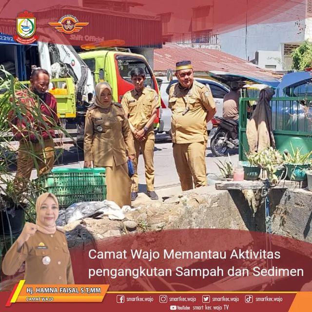 Gambar Camat Wajo Memantau Aktivitas Pengangkutan Sampah dan Sedimen